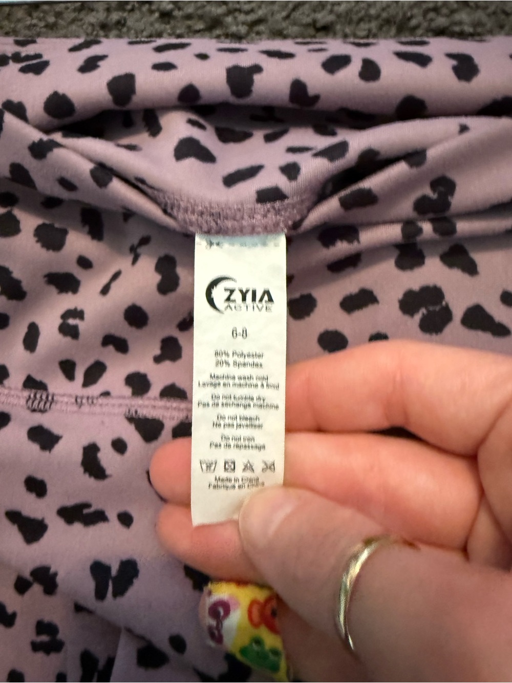 Zyia Women's Lilac Jaguar Fit n Free Hi-rise leggings size 6 / 8 - Picture 7 of 8